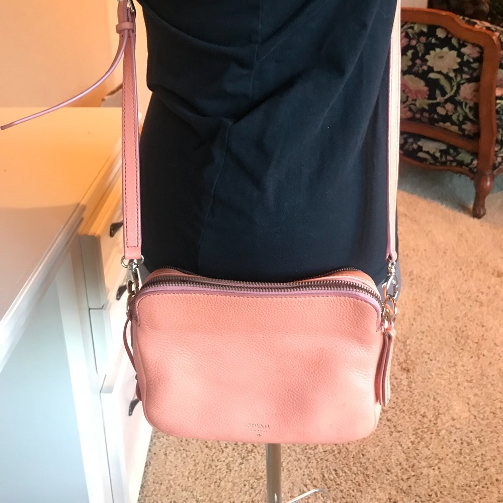 Orange Fossil Crossbody Purse